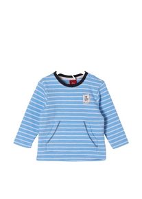 s.Oliver Junior, M&auml;dchen Geringeltes Frottee-Longsleeve, Hellblau