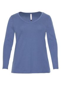 sheego Casual, Damen Longshirt, Rauchblau
