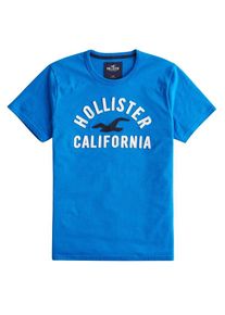 Hollister, Herren Shirt 'ICONIC SS TECH SOLIDS', Blau
