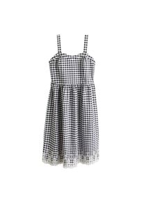 Mango, Damen Kleid 'Sister-H', Schwarz / Weiß