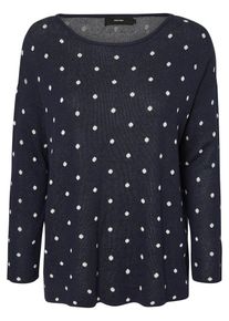 Véro Moda VERO MODA, Damen Langarmbluse, Blau / Weiß