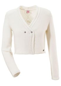 Spieth & Wensky SPIETH & WENSKY, Damen Trachtenstrickjacke mit Glitzersteinchen, Creme