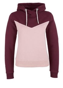 Q/S Designed By, Damen Hoodie, Pastellpink / Rotviolett / Wei&szlig;