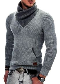 INDICODE JEANS, Herren Strickpullover 'Dane', Dunkelgrau