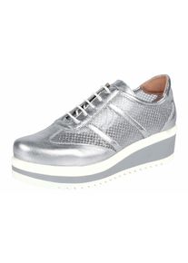 Heine, Damen Sneaker, Silber / Weiß
