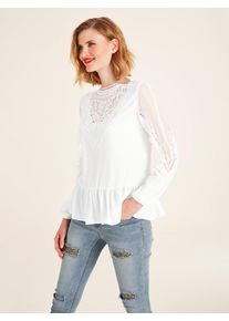 Heine, Damen Bluse, Weiß