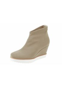 Heine, Damen Keilstiefelette aus Stretch-Ware, Taupe