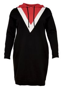 Only Carmakoma, Damen Kleid 'Curvy', Rot / Schwarz / Weiß