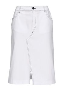 Heine, Damen Jeansrock, Wei&szlig;