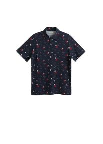 Mango Man, Herren Poloshirt 'Jordi-I', Navy / Feuerrot / Wei&szlig;