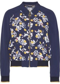 Tommy Hilfiger, Damen Blazer 'MIA JACKET LS', Marine / Gelb / Weiß
