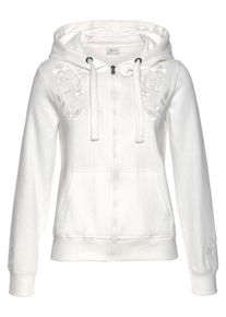 Boysen's BOYSEN'S, Damen Sweatjacke, Wei&szlig;
