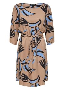 Selected Femme, Damen Kleid, Hellblau / Hellbraun / Schwarz