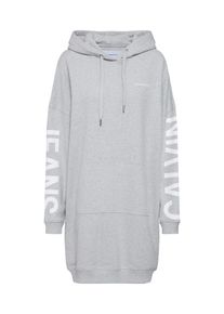 Calvin Klein Jeans, Damen Kleid 'INSTITUTIONAL BACK HOODED DRESS', Grau