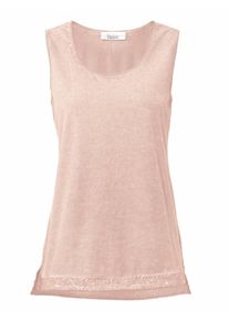 Heine, Damen Shirttop mit Pailletten, Rosé