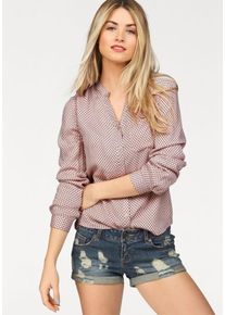 AJC, Damen Hemdbluse, Dunkelbraun / Rosé