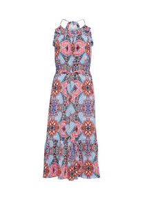 GAP, Damen Sommerkleid, Hellblau / Gelb / Dunkelgrün / Hellrot