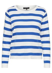 Selected Femme, Damen Strickpullover, Royalblau / Wei&szlig;