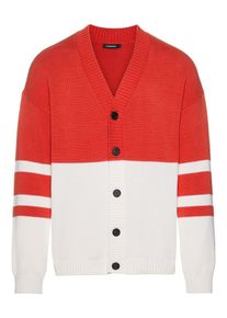 J. Lindeberg J.Lindeberg, Herren Strickjacke 'Dorian', Rot / Wei&szlig;