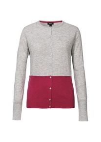 Mexx, Damen Strickjacke, Grau / Brombeer