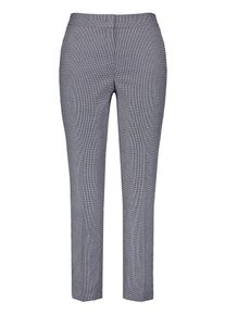 SAMOON, Damen Komfortable verkürzte Tuch/Kombi Hose Greta, Schwarz / Weiß