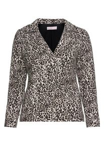 SheeGOTit, Damen Blusenblazer, Beige / Schwarz