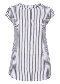 sheego Casual, Damen Druckbluse, Kobaltblau / Weiß