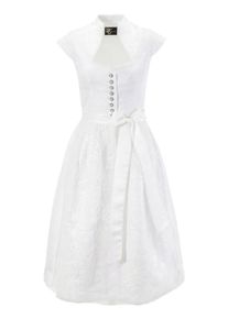 Turi Landhaus, Damen Brautdirndl midi mit Tüllschürze, Weiß