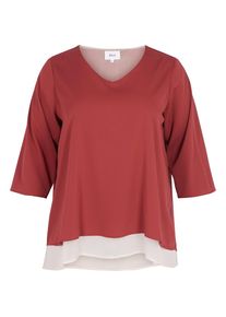 ZIZZI, Damen Bluse, Rot / Weiß