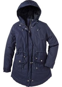 sheego Casual, Damen Gefütterter Parka, Blau