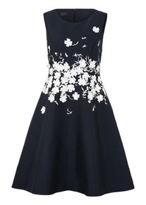 Apart, Damen Kleid, Kobaltblau / Weiß