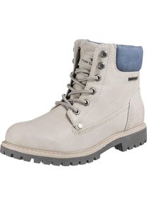 Tom Tailor, Damen Schnürboots, Taubenblau / Hellgrau