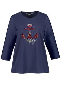 Ulla Popken, Damen Shirt, Dunkelblau