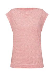 Calvin Klein, Damen Shirt 'LINEN TEE OPEN NECK', Rot