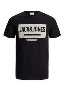 Jack & Jones JACK & JONES, Herren T-Shirt, Schwarz / Weiß