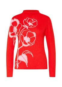 Jacqueline de Yong, Damen Pullover 'SHERRI', Hellrot / Weiß