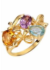 Firetti, Damen Fingerring, Blau / Gelb / Gold / Lila