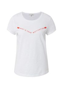 Tom Tailor Denim, Damen T-Shirt, Orangerot / Weiß