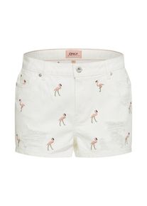 Only, Damen Shorts, Weiß