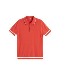 Mango Man, Herren Poloshirt 'Ecija', Rot / Wei&szlig;