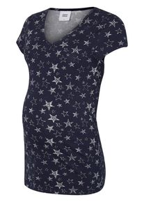 MAMALICIOUS, Damen Umstandsshirt, Nachtblau / Wei&szlig;meliert