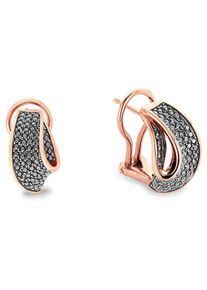 JOOP!, Damen Ohrstecker '2023499', Rosegold / Schwarz
