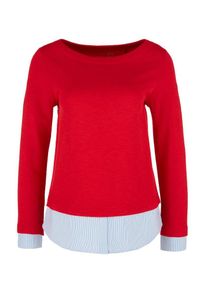 s.Oliver RED LABEL, Damen Sweatshirt, Hellblau / Rot