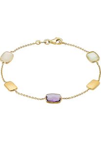 Christ, Damen Armband '87291243', Gold / Helllila / Weiß