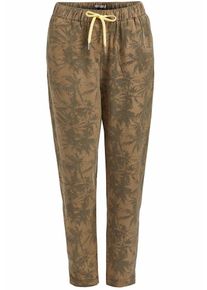 Khujo, Damen Hose 'EVANGELIA EASY JUNGLE AOP', Grün