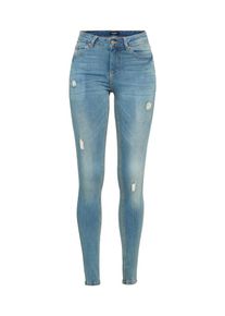 Pieces, Damen Skinny Jeans 'PCFIVE DELLY 3.0 F115 MW SKN LB/NOOS', Blue Denim