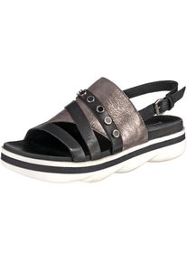 JOLANA & FENENA JOLANA & FENENA, Damen Riemchensandalen, Rosegold / Schwarz