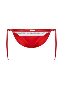 Calvin Klein Swimwear, Damen Bikinihose 'STRING SIDE TIE', Hellrot / Weiß