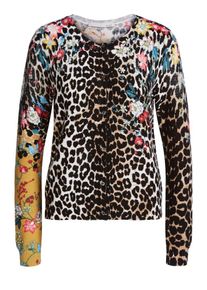 Oui, Damen Strickjacke, bunt