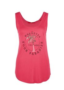 s.Oliver RED LABEL, Damen Top, Pink / Schwarz / Silber